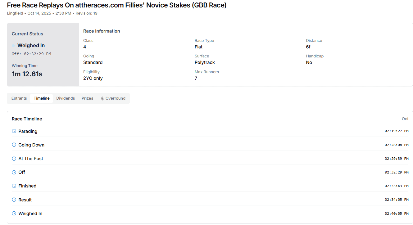 API Live Status Updates